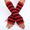 Lolita Long Socks Women's Leg Warmers Red Black Strip Arm Warmer Keep Sleeve Autumn Winter Crochet Socks Boot Cuffs Accessories