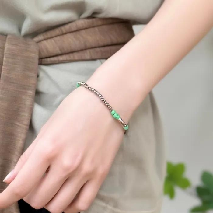Porta Layered Pastel Beads Bracelet Porta Pastel Color Bead Mix Smile Charm Bracelet