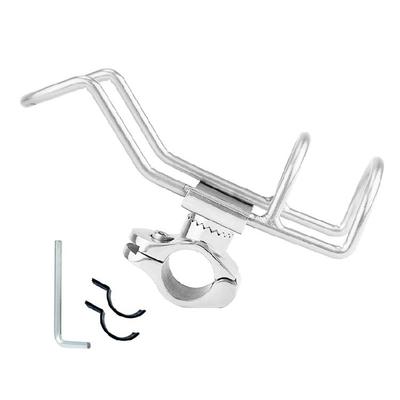 Support Rod Holder Heavy Duty Metal Clamp-On Boat Deck Mount Fishing Pole Holder