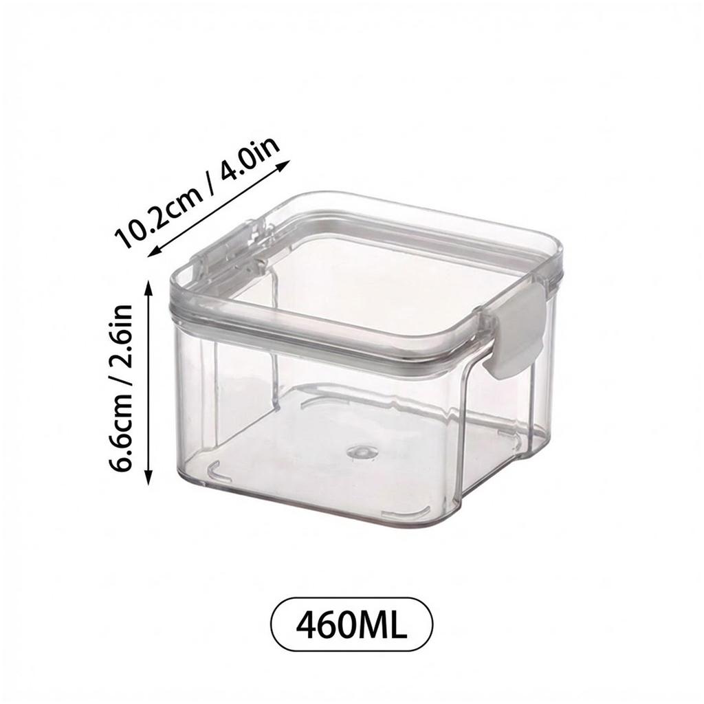Food Grade Plastic Airtight Containers Transparent Stackable Fridge Storage Box Set Of 3 Sizes