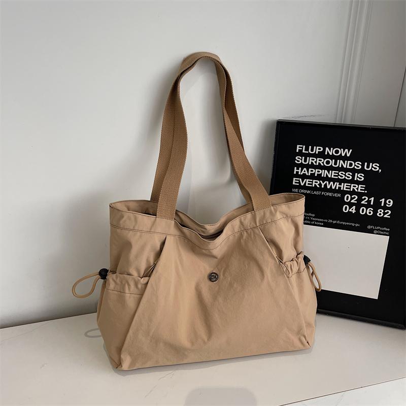 Water-Resistant Nylon Tote Bag for Women – Lightweight and Durable Everyday Shoulder Bag with Multiple Pockets