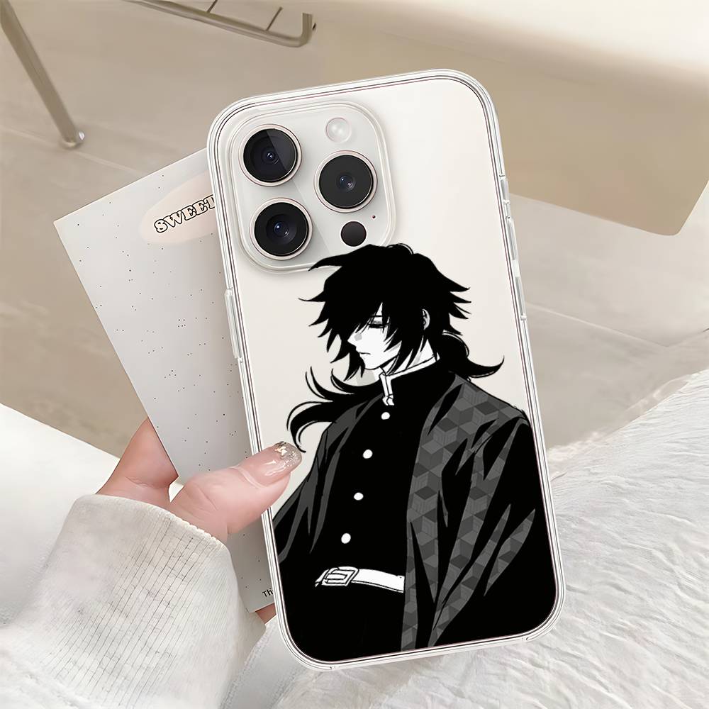 S-Sanemis G-Giyuus Phone Case For Iphone17 16 15 11 13 14 Pro Max 7 8 Plus X Xr Xs Max Se2020 12mini Transparent Cov