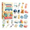 Weihnachtsgeschenk für Kinder 2026 Berufe Adventskalender, 24-Tage Countdown-Box mit Mini Berufs-Schreibtisch-Display Sammlerfiguren, Gemeinschaft