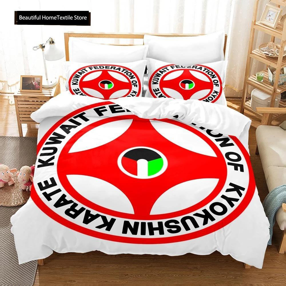 3D-trykt Kyokushin Karate Sengetøyssett Gutter Jenter Twin Queen Size Dynetrekk Putetrekk Seng Barn Voksen Hjemmetekstil
