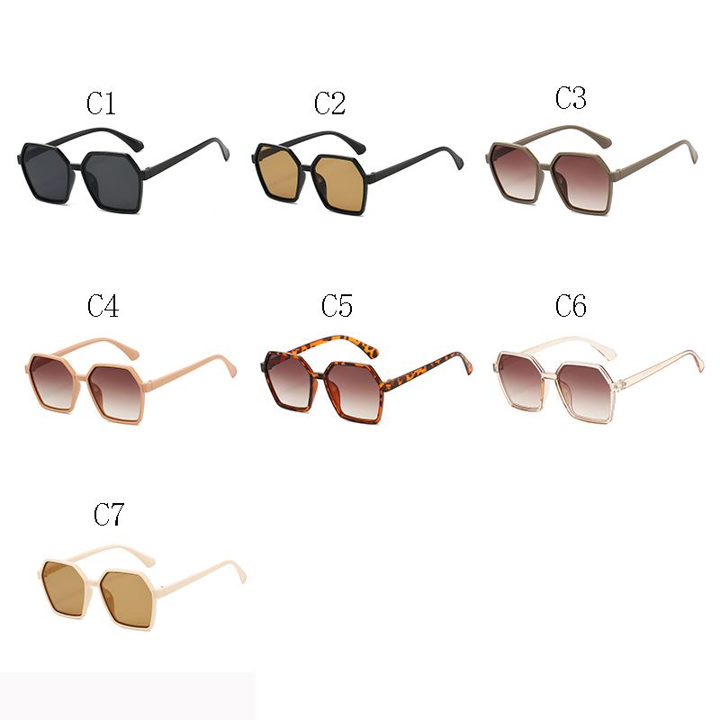 Korean Polygonal Frame Trendy Fashion Sunglasses For Men And Women Street Photography Sun Protection Essential Outdoor UV Protection