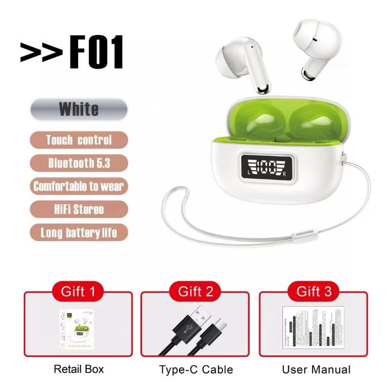 In-ear Digital Display Wireless Bluetooth Headset ENC Noise Reduction Multi-function Waterproof TWS Subwoofer Headset