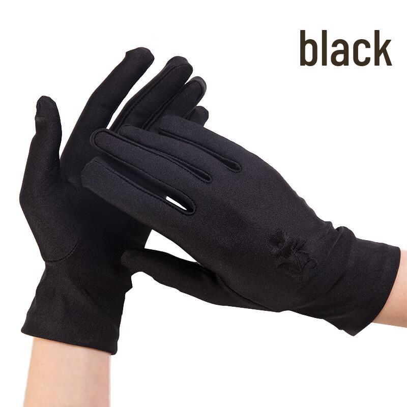 MOLUONA Тонкие Высокоэластичные Вышитые Перчатки из Спандекса