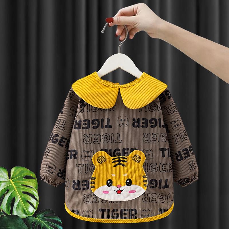 Children's Waterproof Bib and Smock for Ages 3-5: Stylish, Stain-Proof Outerwear for Autumn and Winter