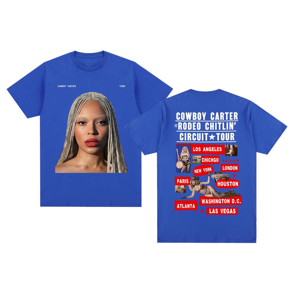 Beyonce Cowboy Carter Rodeo Vintage Tshirt Harajuku Fashion Streetwear Cotton Unisex T Shirt New Tee Tshirt Womens Tops