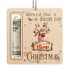 1Pc Wooden Gift Christmas Ornament Surprise Dress Up Christmas Wallet Pendant Christmas Print