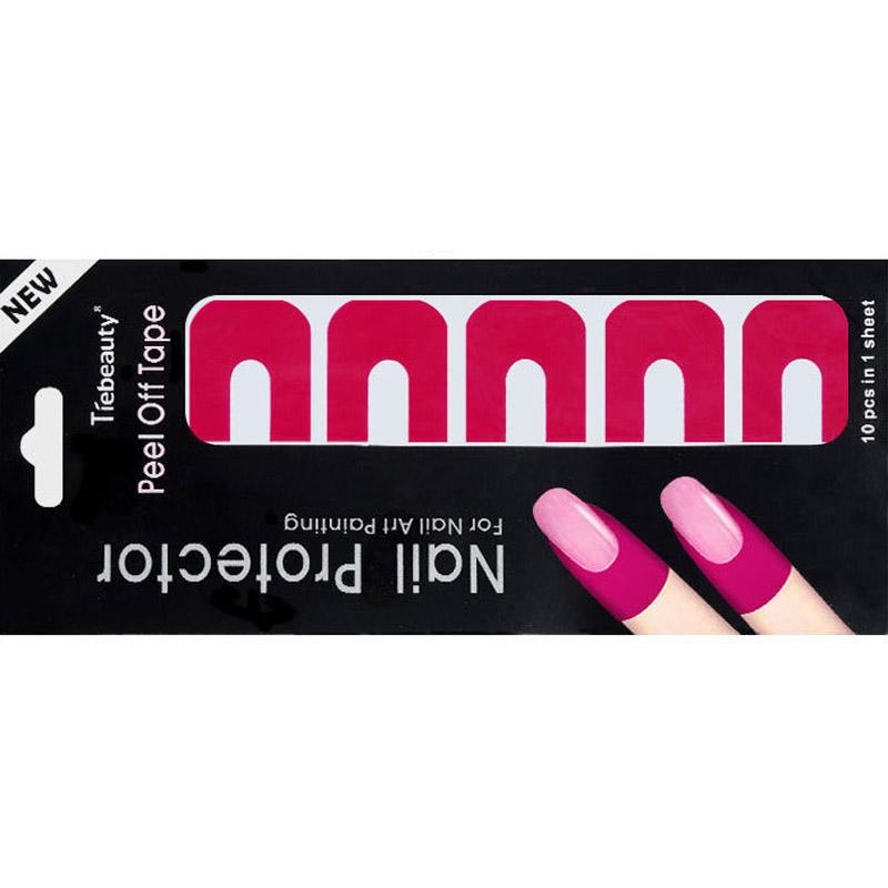 

10 шт./лист защитных наклеек для лака для ногтей, держатель для инструментов, креативный U-образный, водонепроницаемый, прочный, чехол для пальцев маникюрного инструмента красный