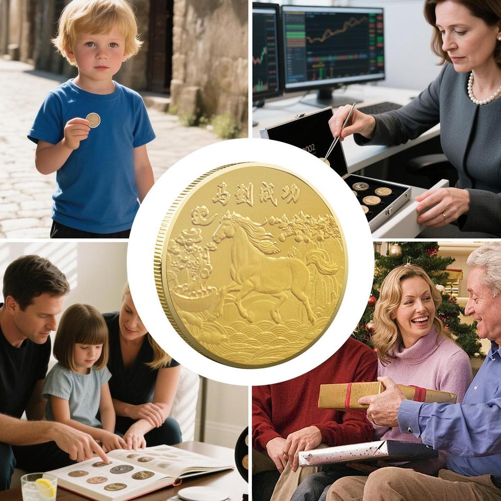 2026 Year Of The Horse Commemorative Coin Gold Traditional Success Home Decors Chinese New Year Car Decor For Cars Bags Shop