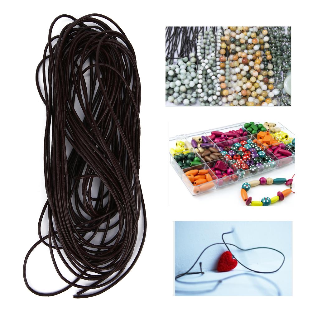 2.0mm Round String Cord Strap for DIY Bracelet Jewelry Making Accessory (Dark Coffee 10 Meters)