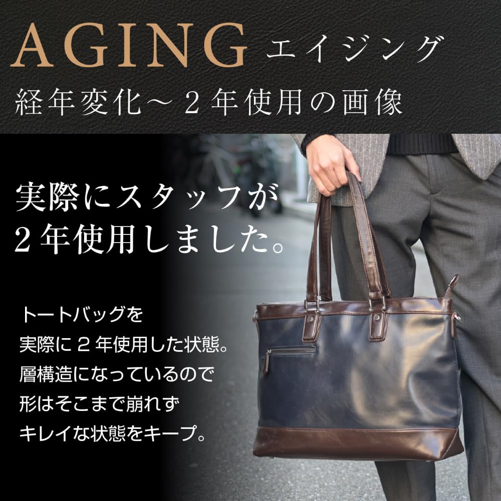 Sacro Tote Business Groß Steht auf seinem PU Hält A4-Größe Reißverschlussfach Schultergurt Perfekt für Job Business Schwarze Tasche, Herrentasche, Kapazität,