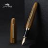 Jinhao 9056 Fountain Pen Natural Wood Handmade M/F Nib Gold Clip Ink Pen Stationery Business Office Gift Writing School Supplies