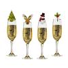 10pcs Christmas Cup Card Santa Hat Wine Glass Decor Xmas Tree Ornaments For Home Christmas Decoration Party Decor New Year GiftsMakeup