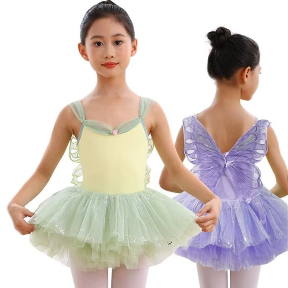 Camisole Style Tutu Gymnastics Leotards Sleeveless Design Ballerina Tutu Dress  Kids