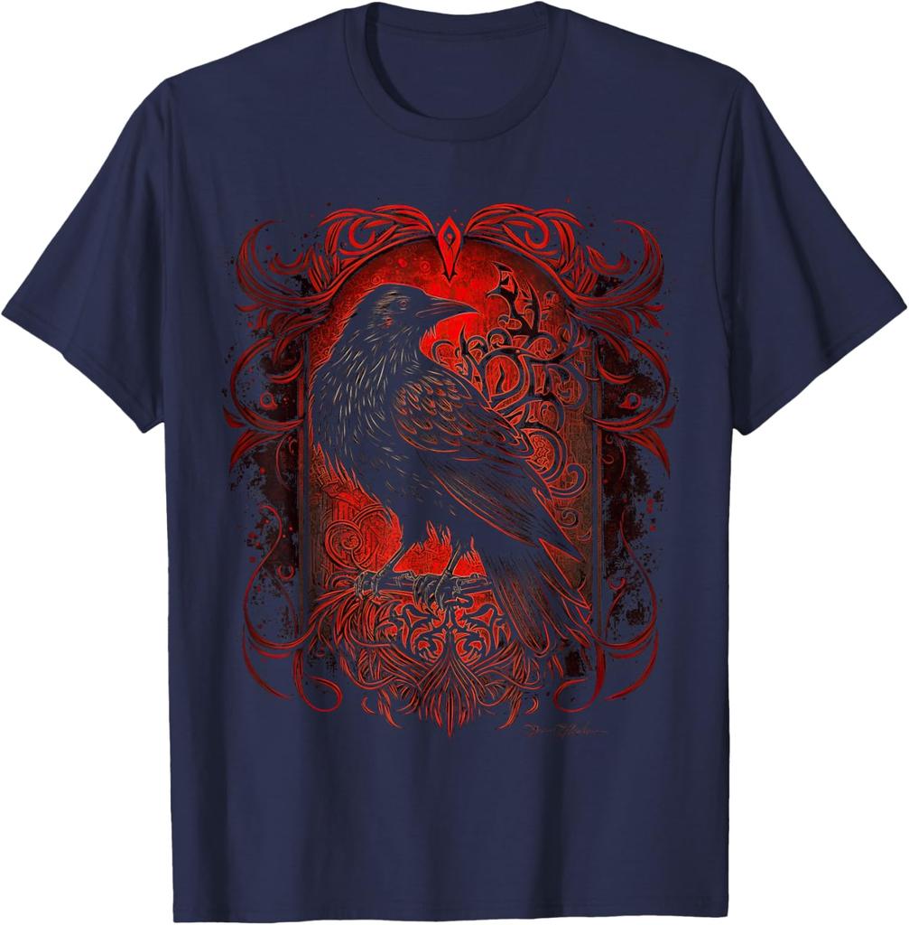 Odins Raven Northman Valhalla Norse Mythology TShirt 100 Cotton ONeck Short Sleeve Summer Casual Mens Tshirt Streetwear