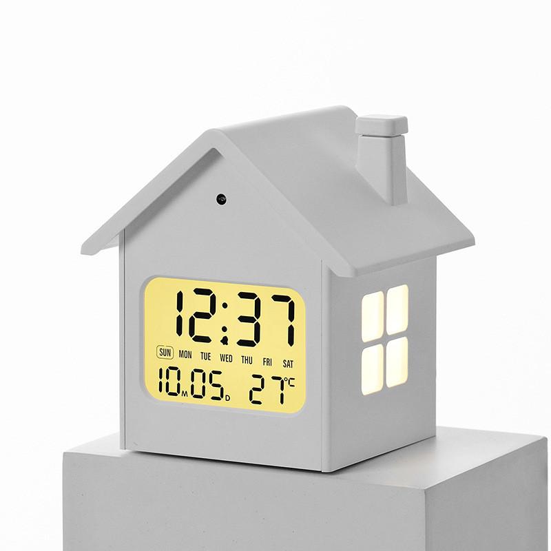 Kids Bedroom Alarm Clock With Night Light And Electronic Lcd Screen For Childrens Decor