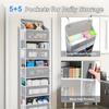 5-Layer Over-the-Door Organizer. Large Pockets, Anti-tilt for Bedroom, Bathroom & Pantry.