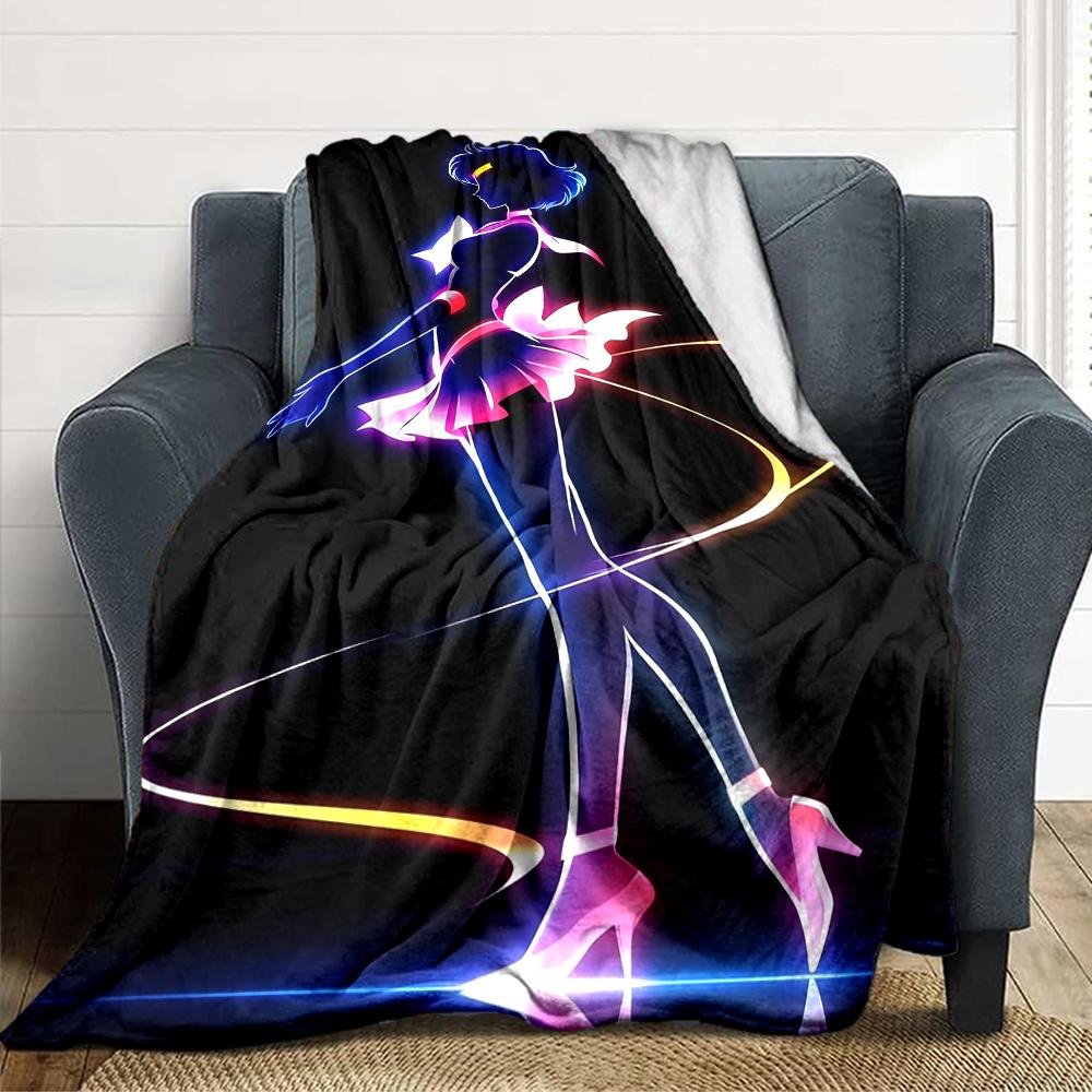 1Pc Moonlit Sailor Magic Blanket For Couch Bed Plush Cozy Fuzzy Blanket Super Soft Warm Blankets For Fall And Winter 0918241