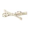 2Pcs French Style Hairpin Dot Print Hollow Bow Design Hair Clips Face Slimming Versatile Hair Accessory