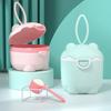 Cartoon Portable Milk Powder Container With Spoon Baby Milk Powder Storage Box Baby Feeding Travel Container