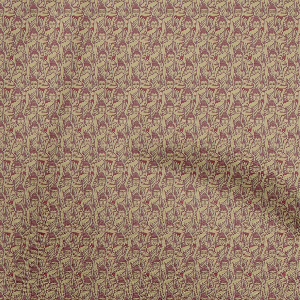 oneOone Cotton Poplin Light Brown Fabric Kalamkari Sewing Craft Projects Fabric Prints By Yard 42 Inch