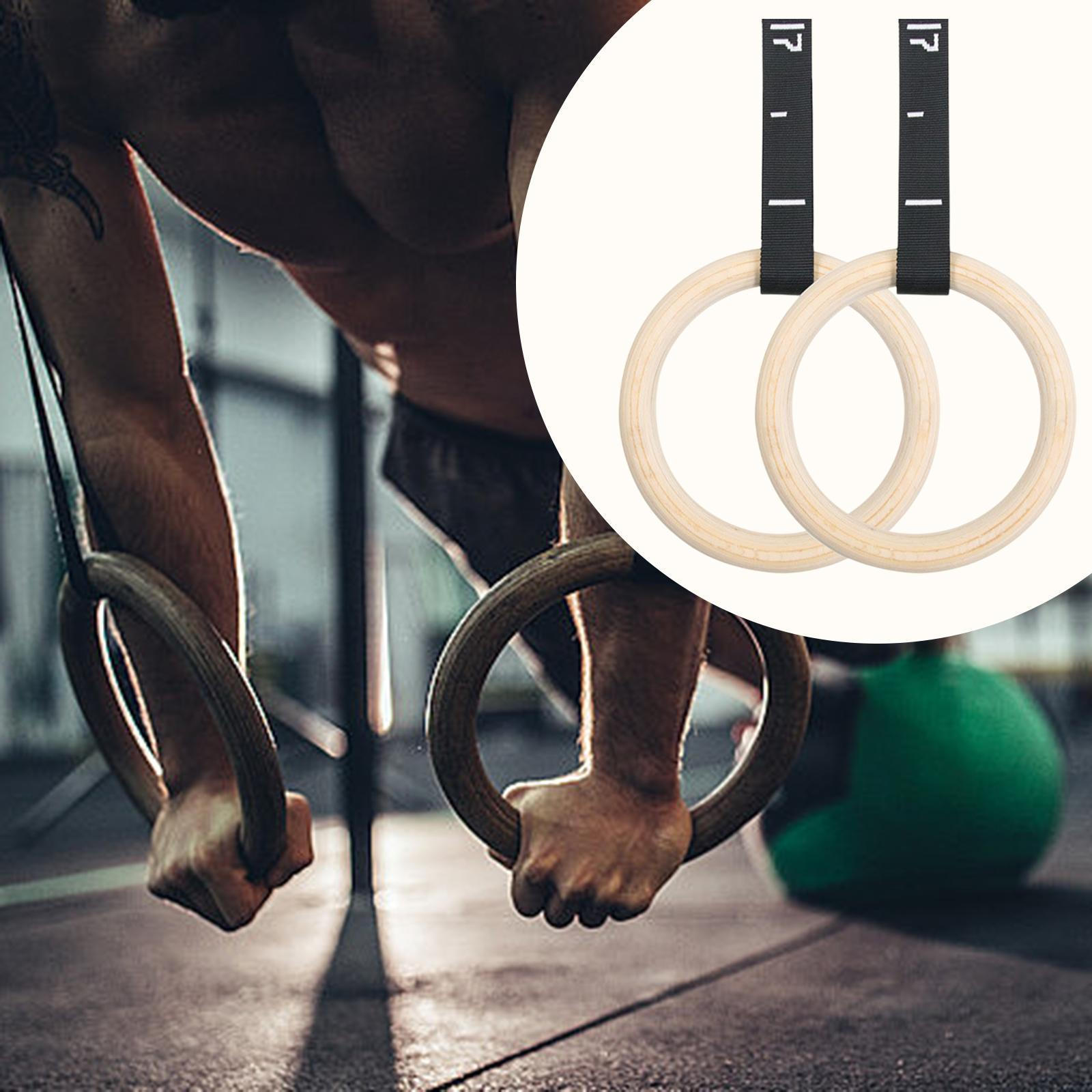 

2 шт. гимнастических кольца для подтягивания в подарок универсальный тренажерный зал с ремнями для тренировки всего тела 32 mm Rings