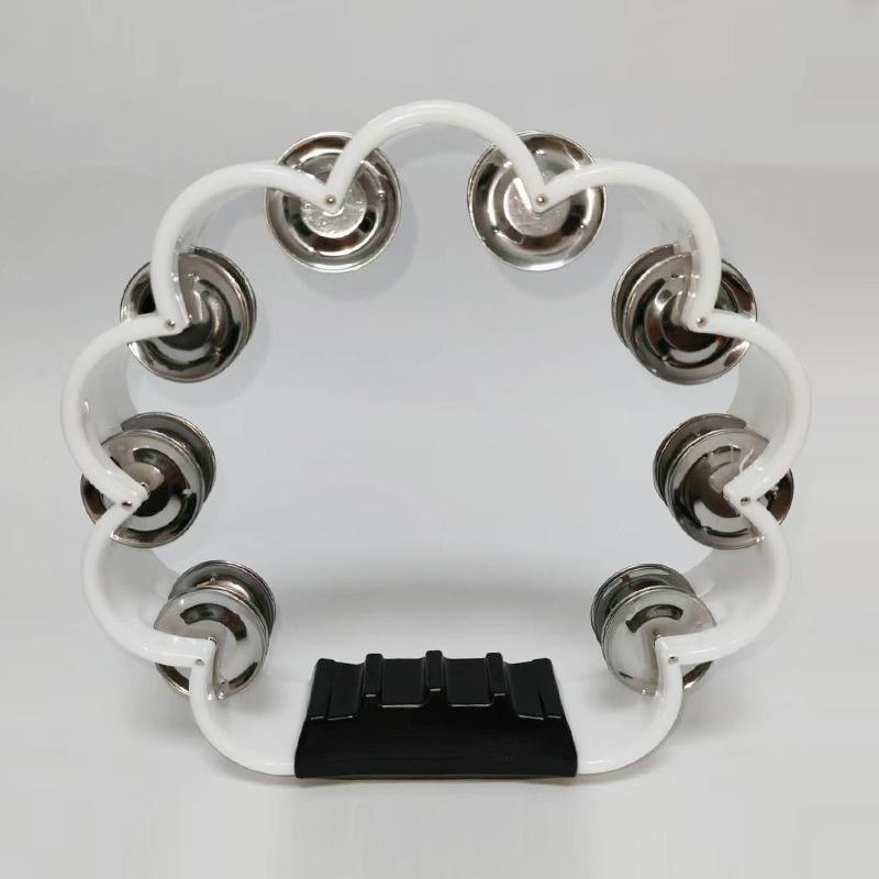 Jingle Tambourine 1Pcs Petal Shaped Percussion Handheld Instrument For Adults School Music Class Family Party