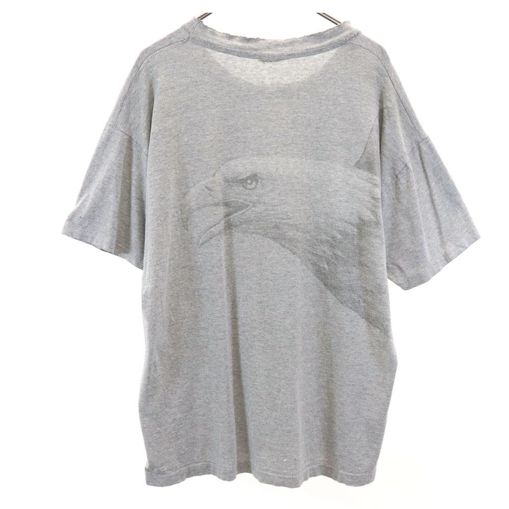 OLD 90s Double-sided Printing Short Sleeve T-shirt Gray Men's Used