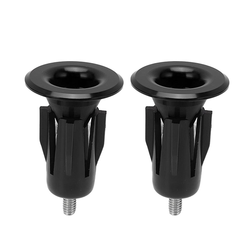 2pcs Bicycle Handlebar Plugs Aluminum Alloy Wearable Universal Mountain Bike Grip End PlugsBlack