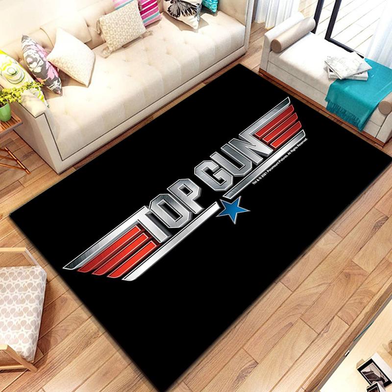 

Classic Movie Top Gun Sign Tom Cruise Carpet Rug for Home Living Room Bedroom Sofa Doormat Decor,kid Area Rug Non-slip Floor Mat 60x90(23x35in)