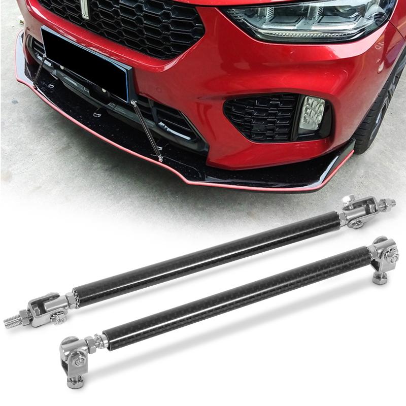 2Pcs 150mm/200mm Universal Car Front Bumper Lip Splitter Spoiler Rod Support Strut Tie Bar Carbon Fiber Auto Support Rod