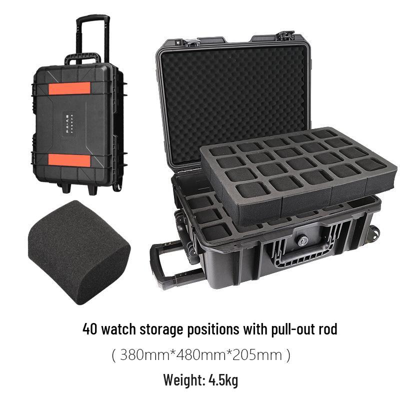 Large Capacity Cross-Border Watch Storage Trolley Case: 20-slot & 40-slot Hand-Carry Tool Display Box