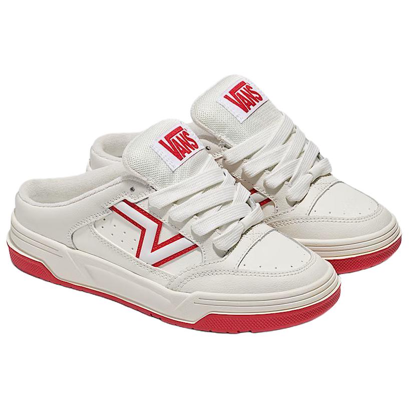Vans Upland Comfortable Versatile Low-Top Skate Shoes Women sneaker White Red VN000D7AYF9