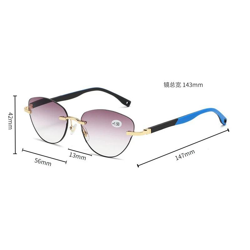 Fashion Cat Eye Reading Glasses for Men Women Stylish Blue Light Blocking High Definition Farsightedness Glasses