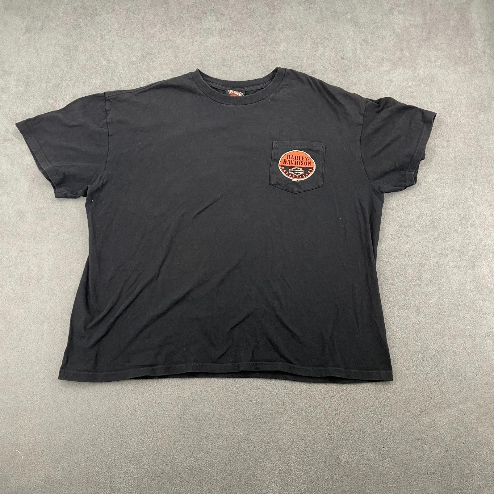 Vintage Y2K Harley-Davidson Andrae s Urbana, IL T Shirt Mens 2XL Pocket Tee 2XL