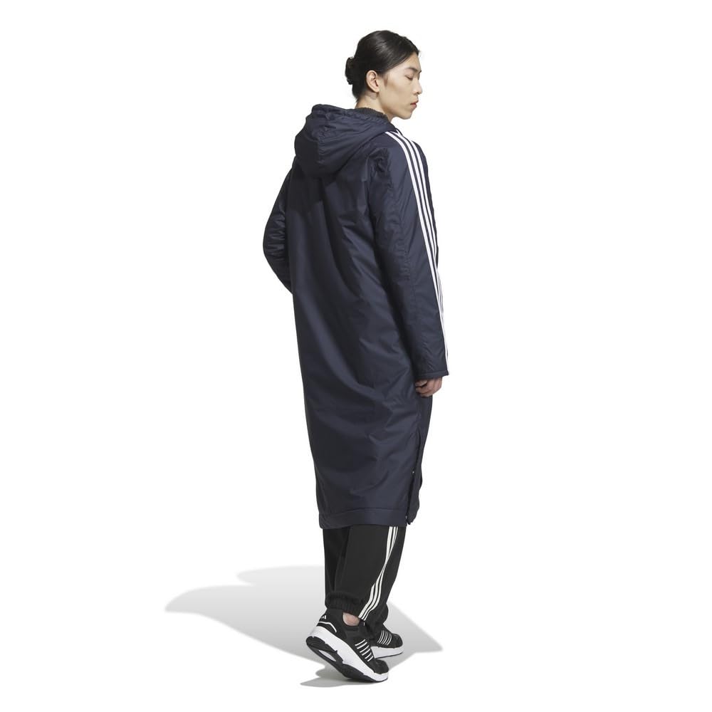 Adidas Long Boa Legend Ink Size M Men's 3-Stripes Coat, KWX71, (JG8513),