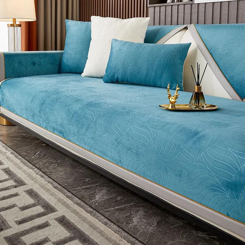 

Новый короткий плюшевый чехол для дивана, современные L-образные чехлы для дивана-кровати, защита для дивана, украшение для дома и отеля, нескользящая подушка, спинка, полотенце 70x70