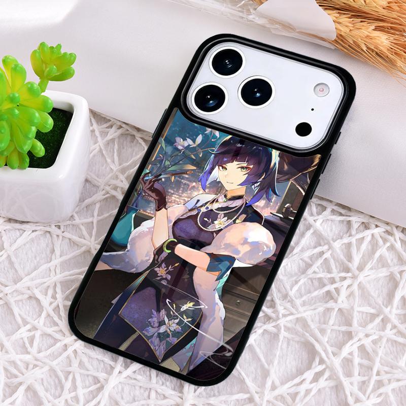 Genshin Impact Yelan Phone Case for iPhone 17 Air 16 15 11 12 14 13 Pro Max Shockproof Cover