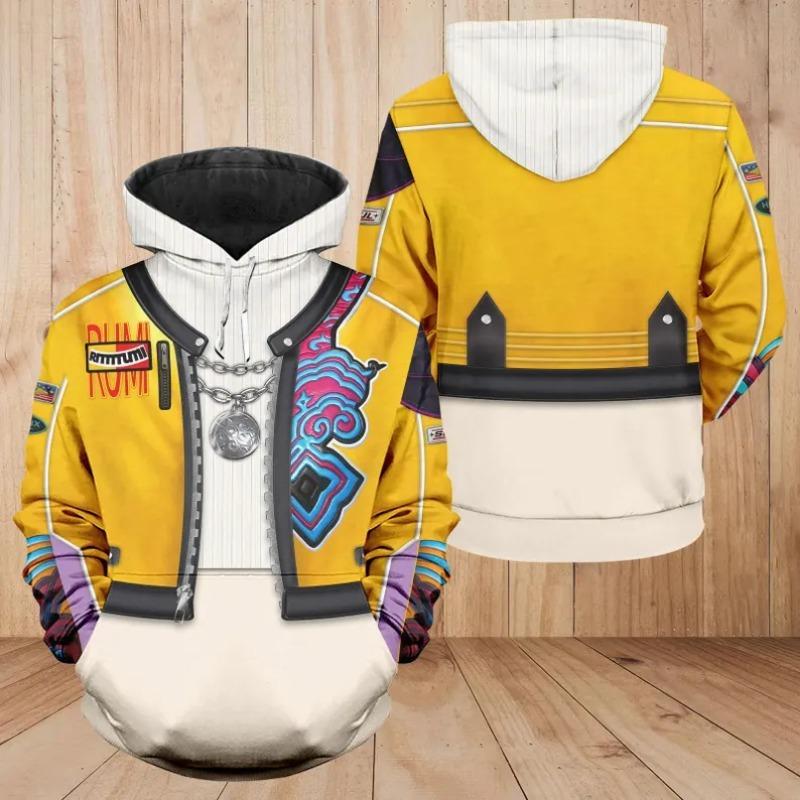 Fashion Women's Casual Top K-pop Devil Hunter Cartoon Print Children's Hooded Sweatshirt