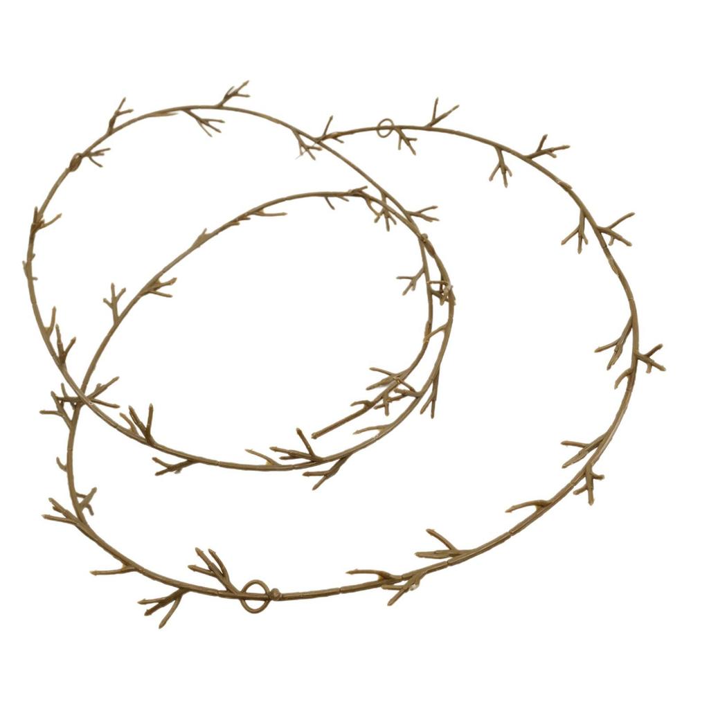 180m Plastic Vine with Iron Wire & Rattan Accessories for Wall Decoration