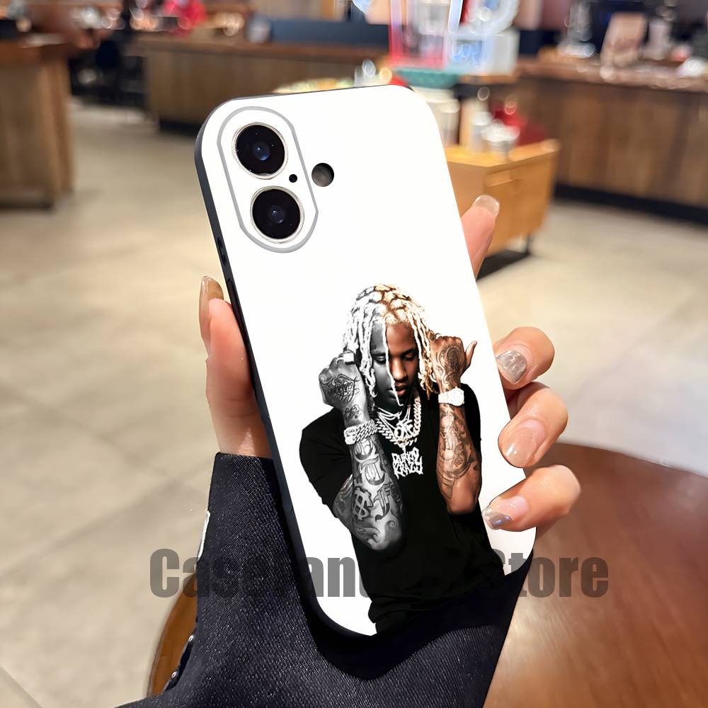 L-Lil Durk Deep Thoughts Wear-resistant Phone Case For iPhone 17,16,15,14,13,12,11,Pro,Max,Plus Black Soft Cover