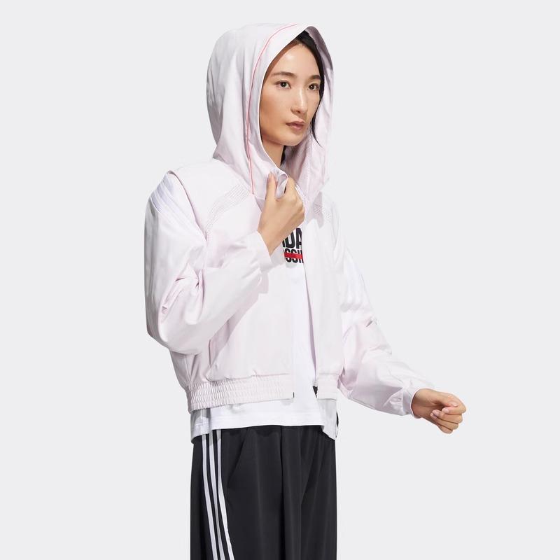 Adidas Jackets Women's Pink/Blue Hooded Moderate Other HI6824