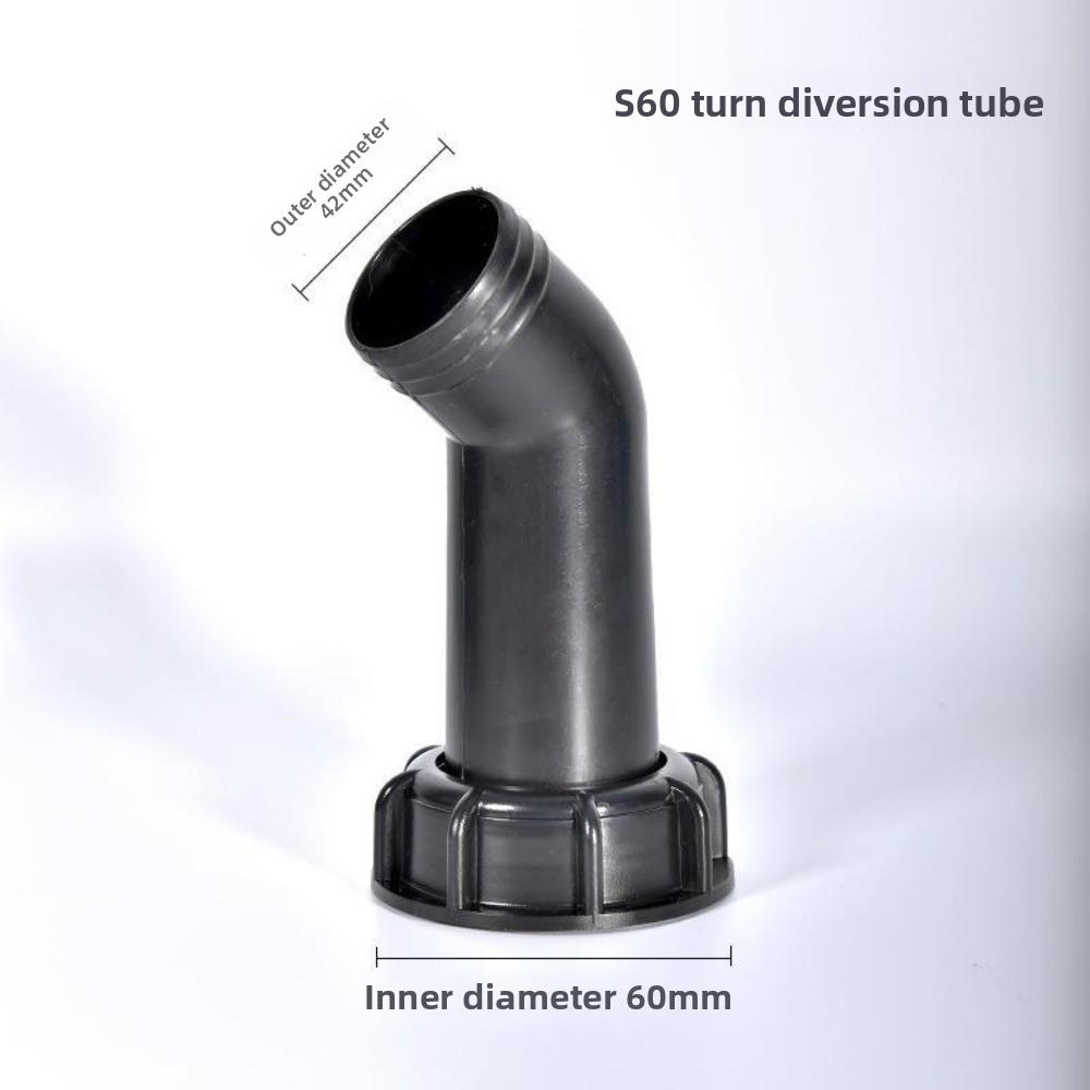 

S60мм пластиковый удлинительный сливной шланг с крупной резьбой, отводная труба для резервуара для воды IBC, садовый выпускной фитинг