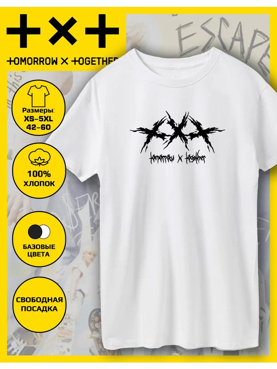 Прямая футболка с принтом TXT 3XL