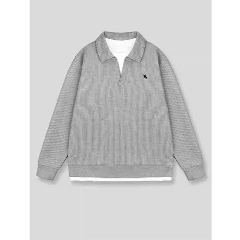 Heren Trendy Effen Kleur Capuchon met Kraag - Herfst/Winter Casual Losse Mode Top