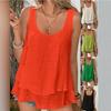 2026 European and American Cross-border Foreign Trade New Vest Tube Top Suspender Sleeveless Double Cake Tail T-shirt Top Women