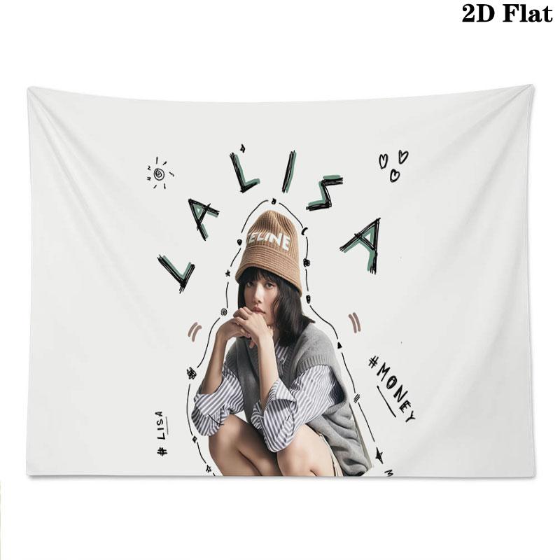 LISA Wall tapestry, aesthetic printed fabric blanket, suitable for bedroom, living room, and home decor.
